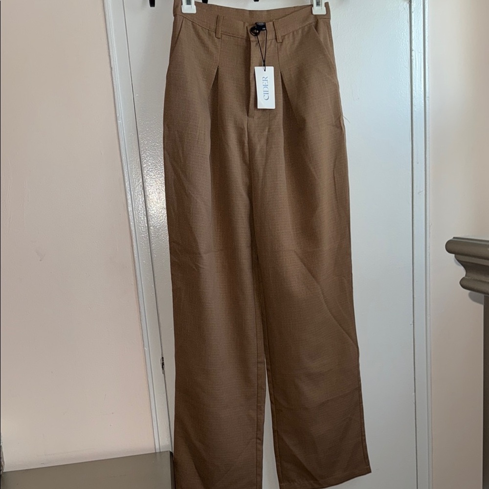 Women’s Cider Tan Chinos High-Waisted Tailored Pants XS